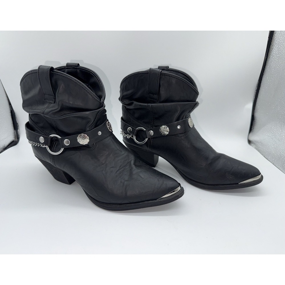 DINGO Women's Boots Fiona Pointed Toe Harness Booties DI8940 Size 8.5 M